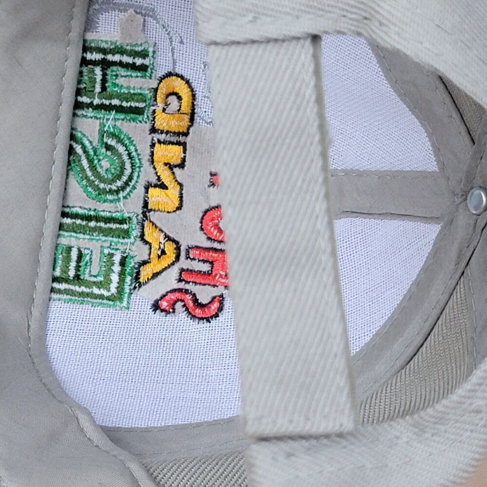 Embroidered Shut Up & Fish Fishing Hat Biege Adjustable Hook & Loop Trucker Cap - Picture 15 of 16